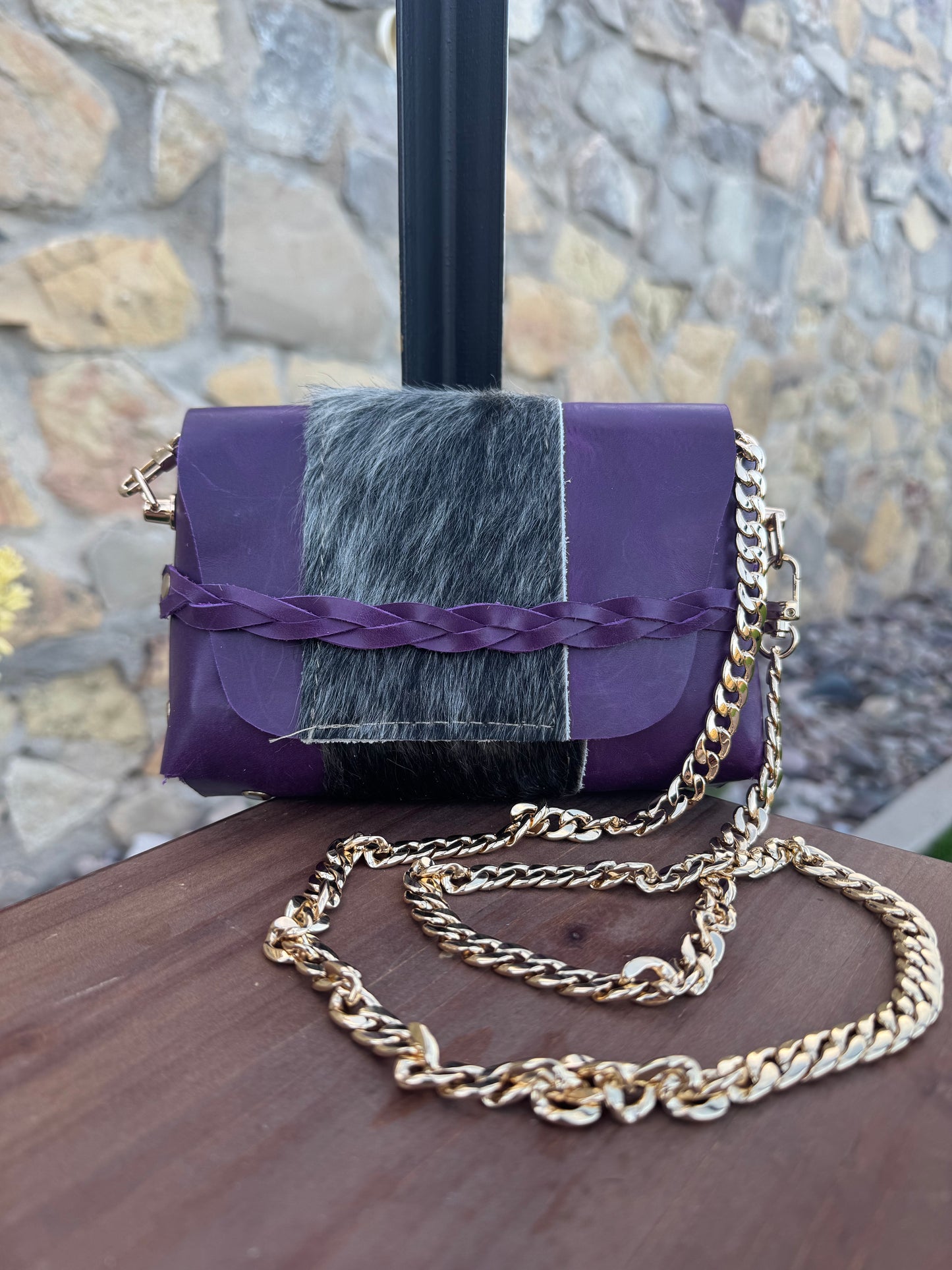 Leather and Cowhide Crossbody