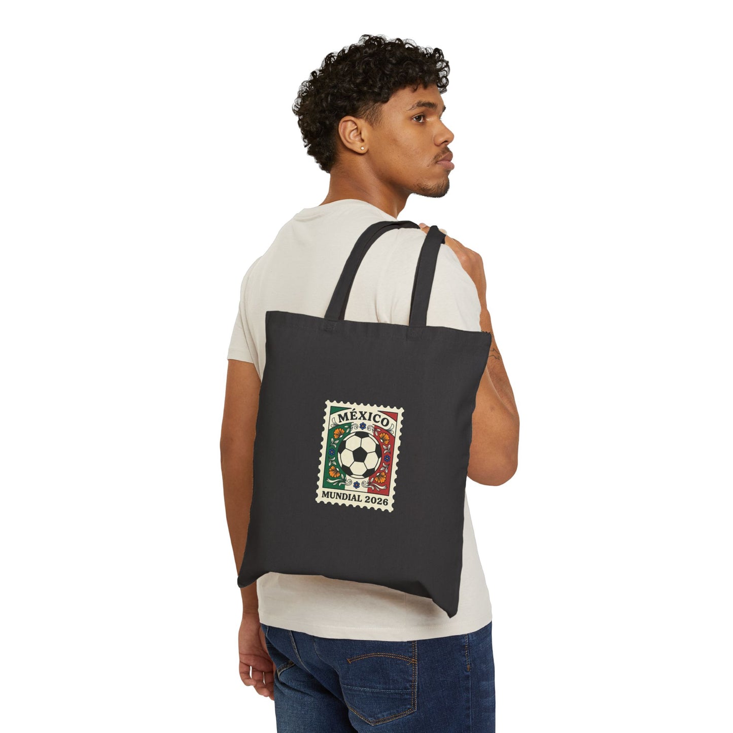 Mexico Mundial 2026 Soccer Stamp Tote | Country Pride Canvas Tote