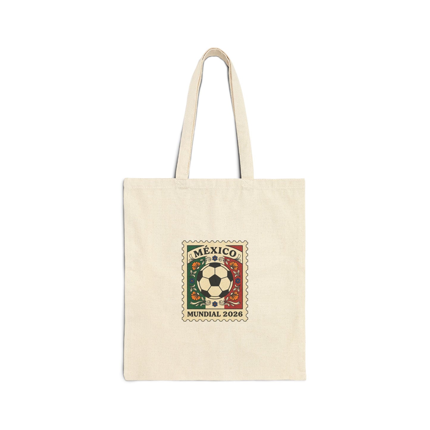 Mexico Mundial 2026 Soccer Stamp Tote | Country Pride Canvas Tote