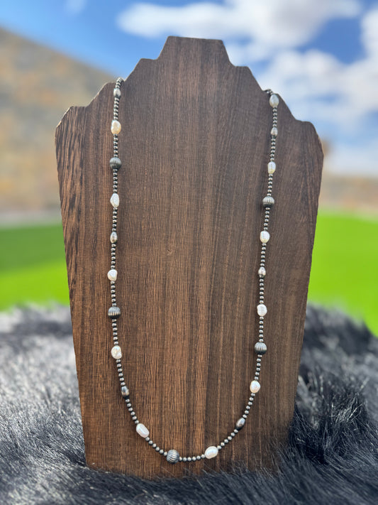 Freshwater Pearls and Sterling Silver Necklace