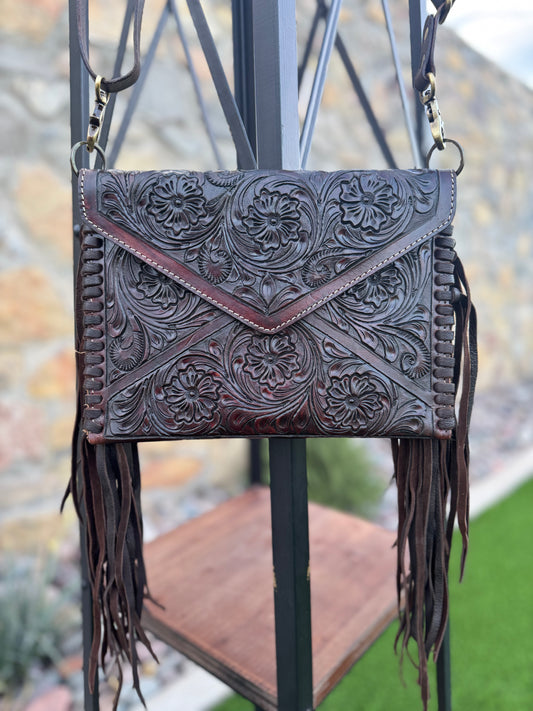 American Darlin Tooled Leather and Fringe