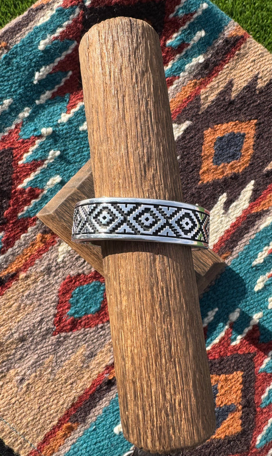 Aztec Design Aluminum Cuff